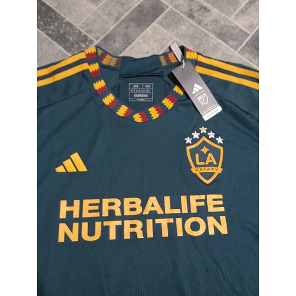 Adidas MLS LA Galaxy 2023/24 Authentic Away Green Match Jersey (3XL) HI1875 NWT - Picture 7 of 11